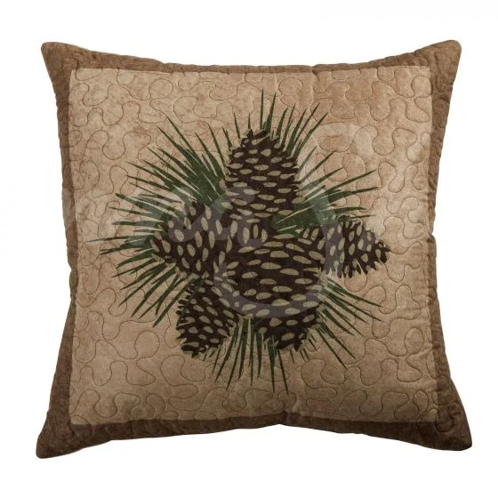 Antique Pine UCC Pinecone Pillow 18x18