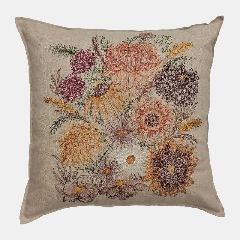 Autumn Blossoms Square Pillow