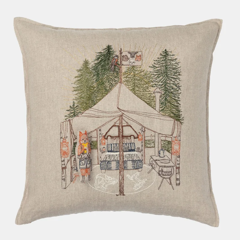 Camper Fox Square Pocket Pillow