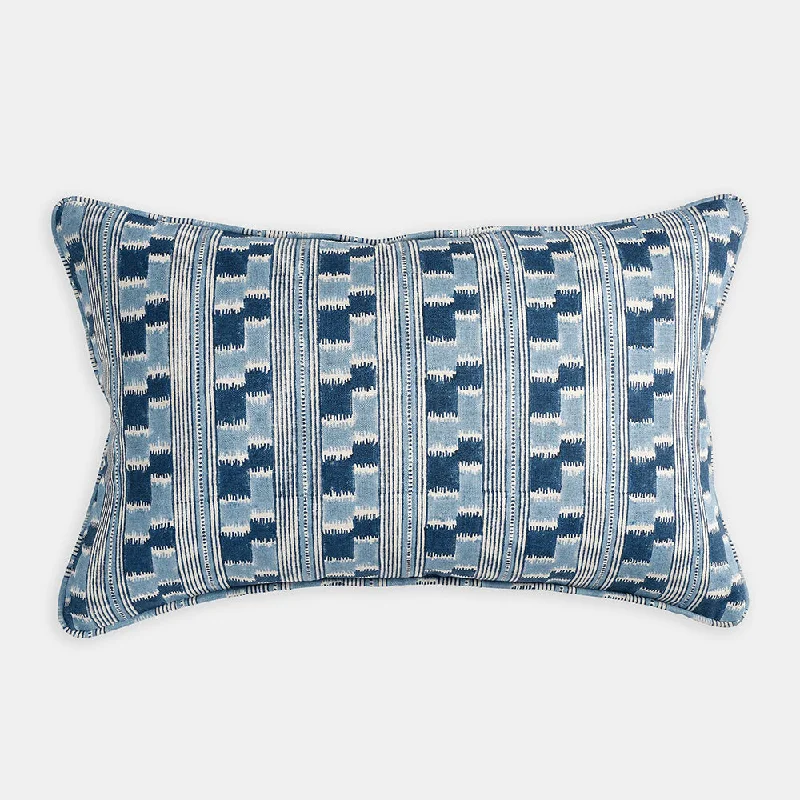 Chowk Azure Lumbar Pillow