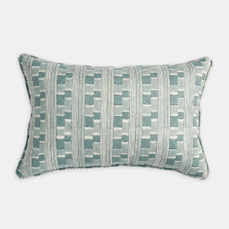 Chowk Celadon Lumbar Pillow