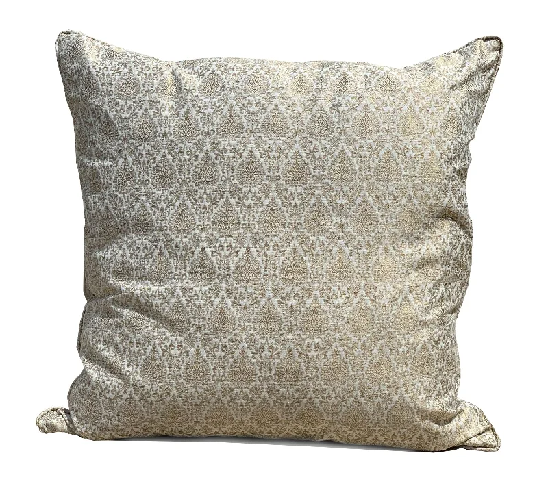 Cream Brocade Pillow cover