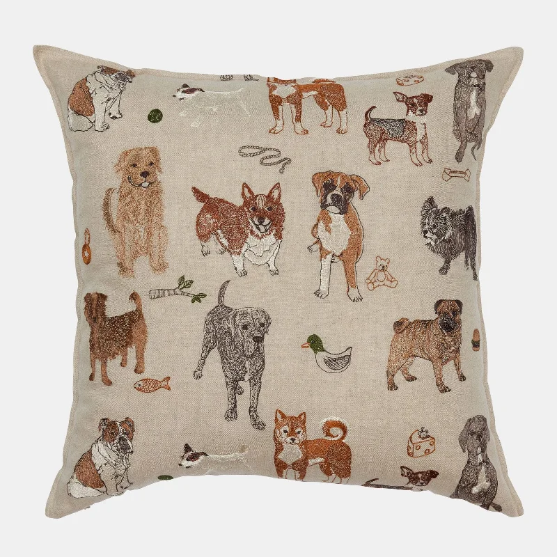 Dogs and Toys Square Pillow