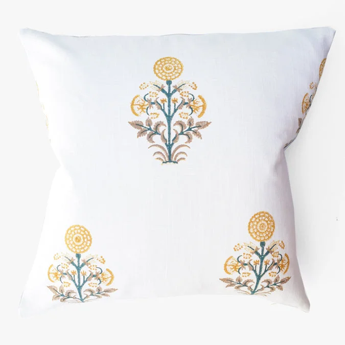 Gold Kusum Square Pillow