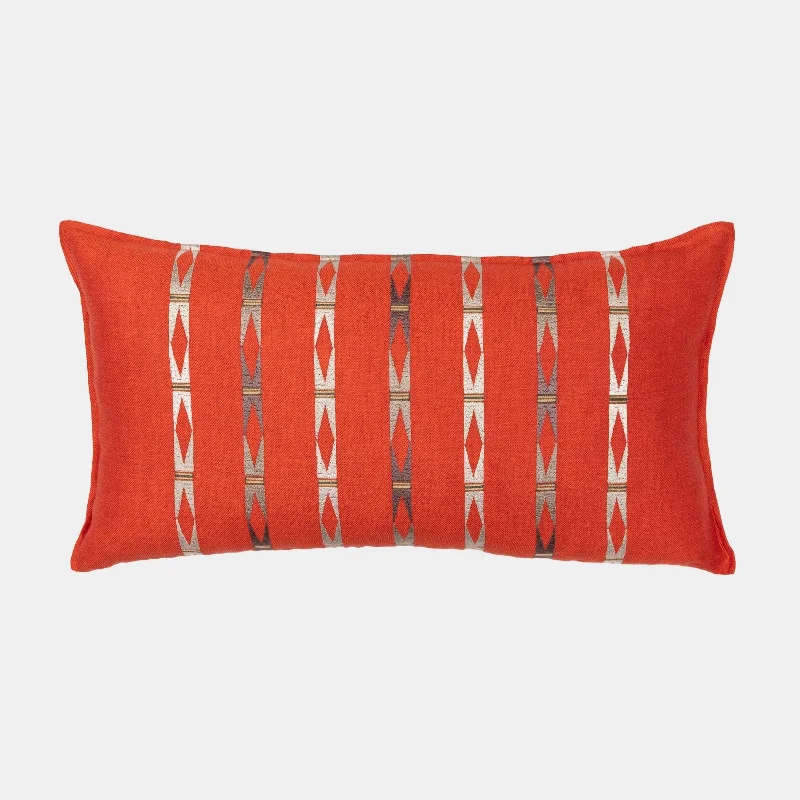 Laramie Stripe Vermilion Lumbar Pillow