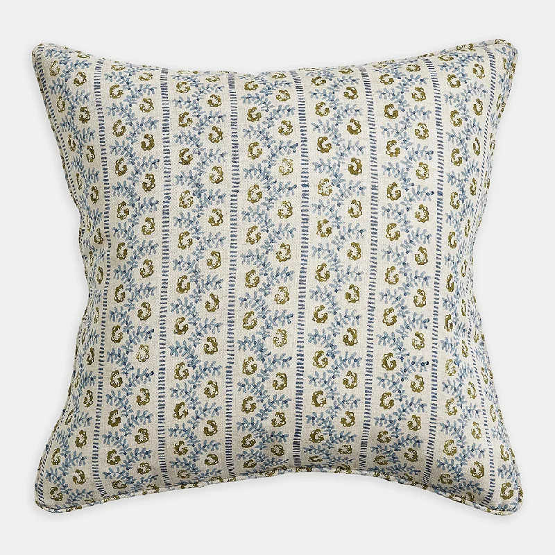 Lucca Moss Azure Square Pillow