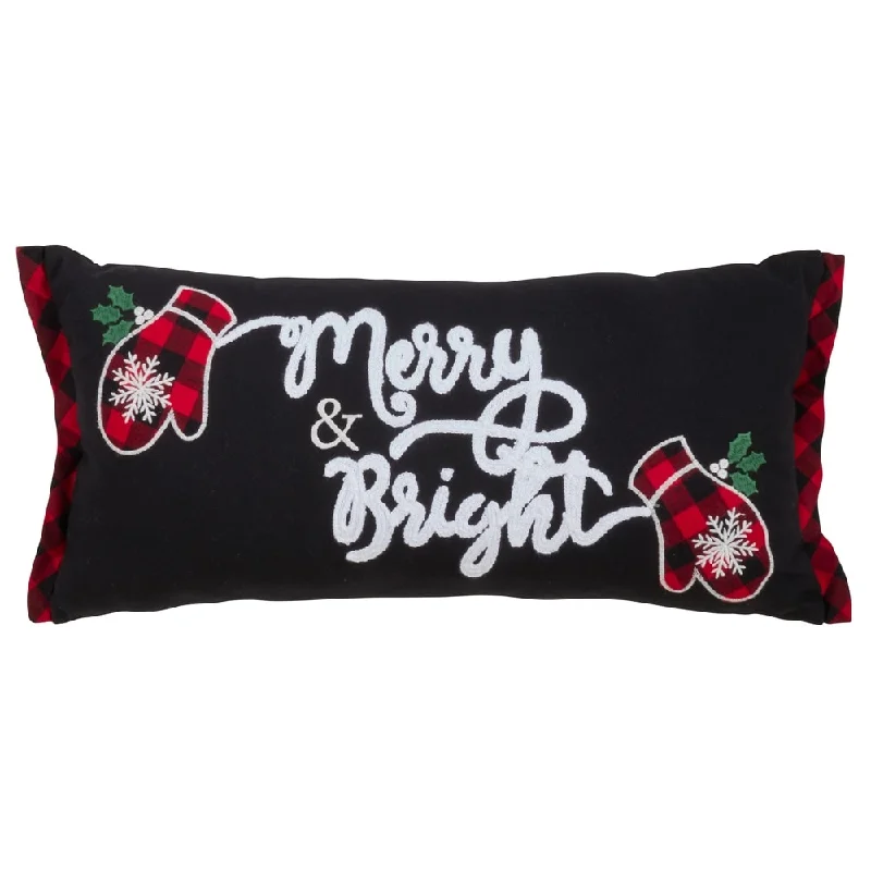 Merry & Bright Chalkboard Design Pillow