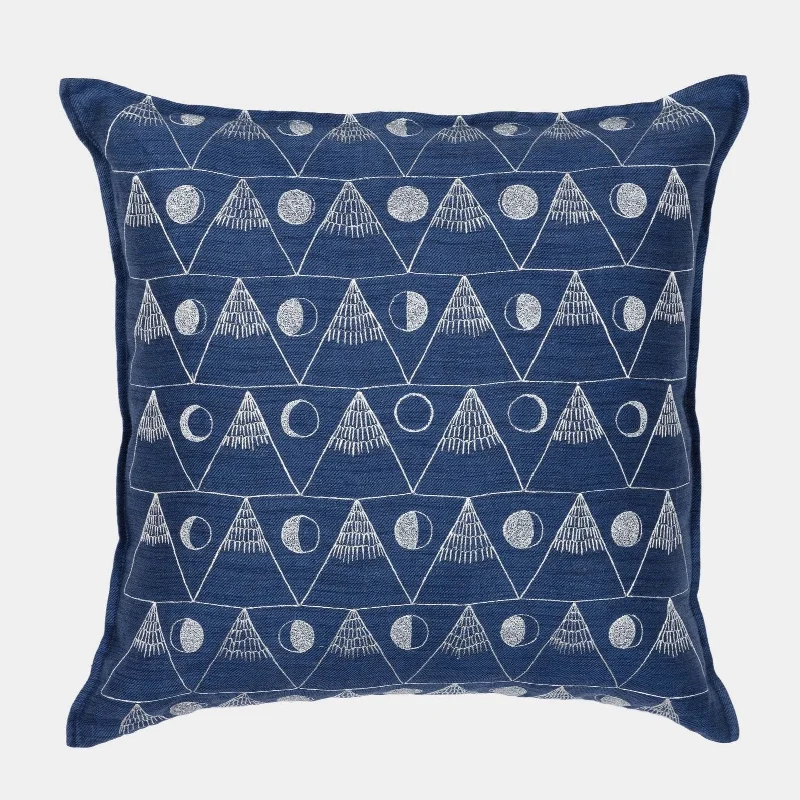 Moon and Mountain Square Pillow