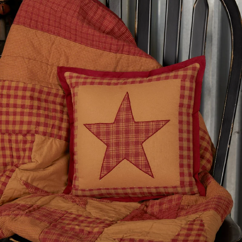 Ninepatch Star Quilted Pillow 12x12