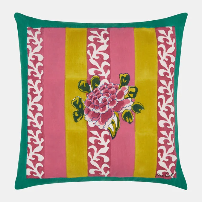 Ortensia Peach Square Pillow