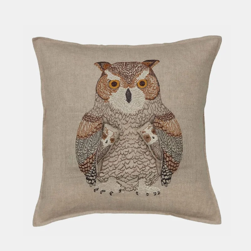 Owl Mama Square Pocket Pillow