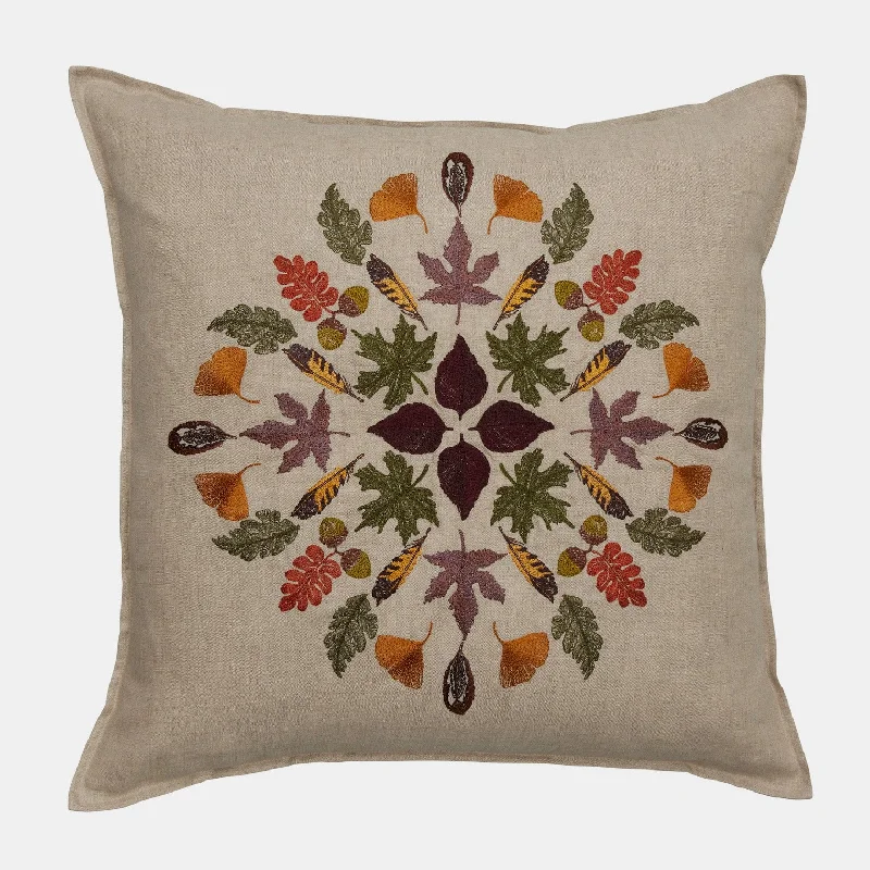 Pressed Leaves Square Pillow