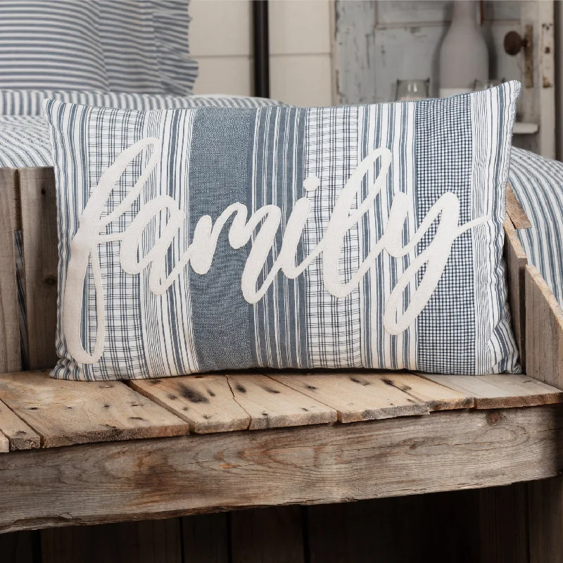 Sawyer Mill Blue Family Pillow 14x22