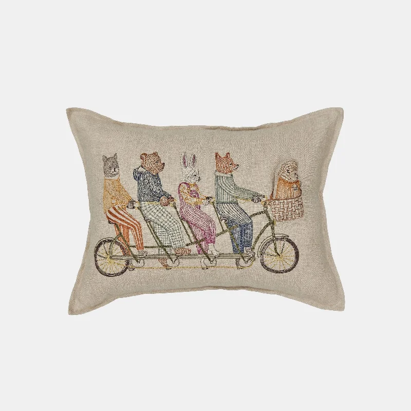 Tandem Bike Lumbar Pocket Pillow