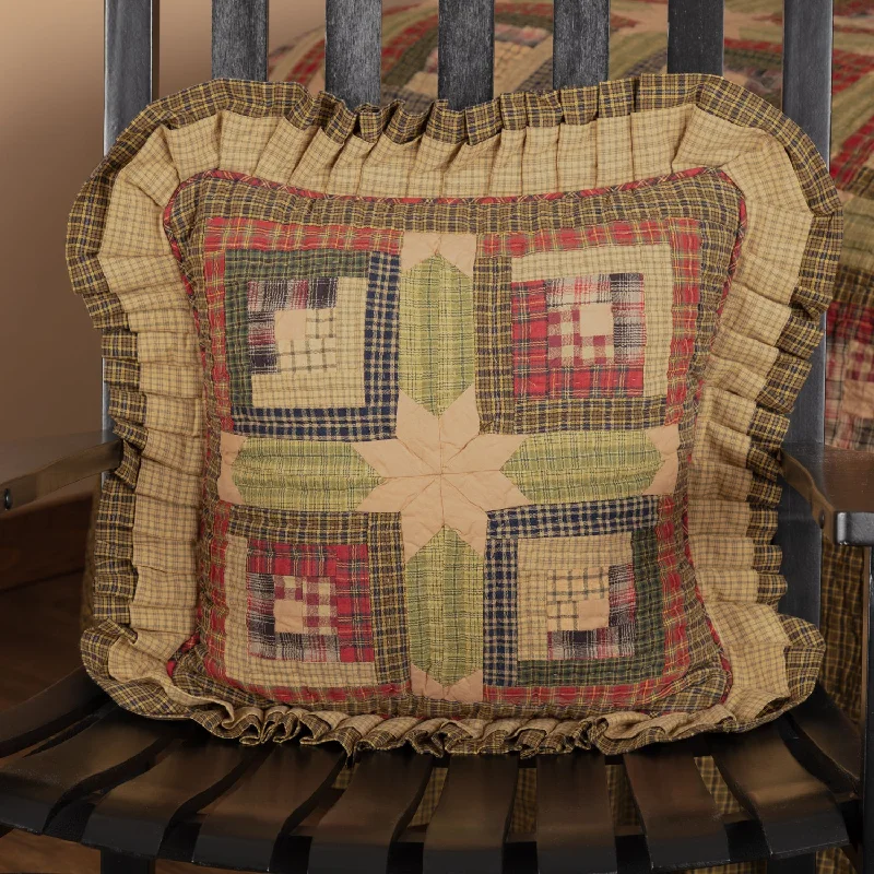 Tea Cabin Pillow Quilted 16x16  **BACKORDERED UNTIL DECEMBER 2024**