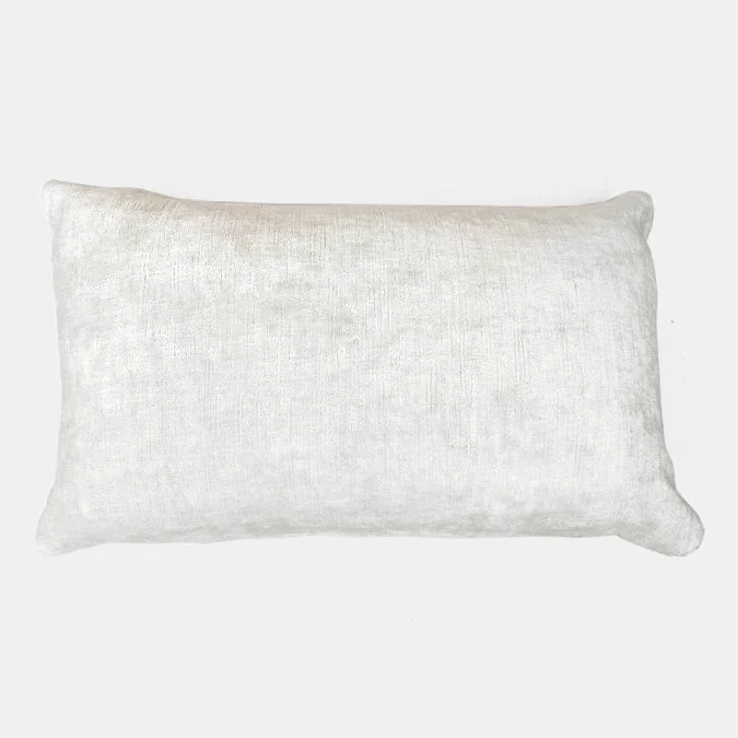 Umbria Ivory Velvet Lumbar Pillow