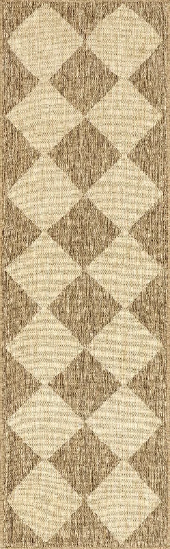 Adelaide Harlequin Indoor/Outdoor Rug | Brown