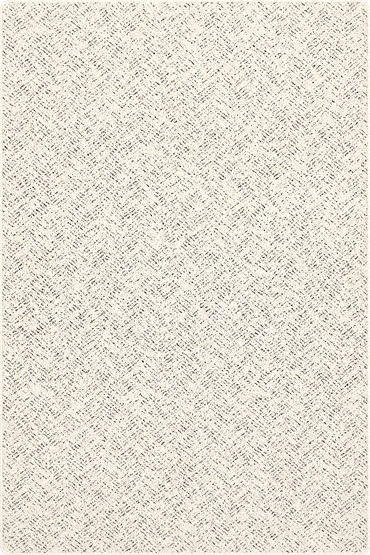 Avocet Distressed Chevron Custom Rug | Ivory