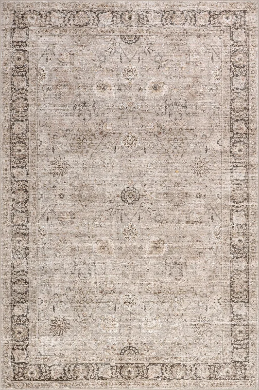 Bayberry Spill Proof Vintage Washable Rug | Sand