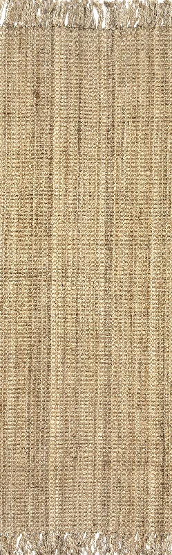 Chunky Jute Tasseled Rug | Natural