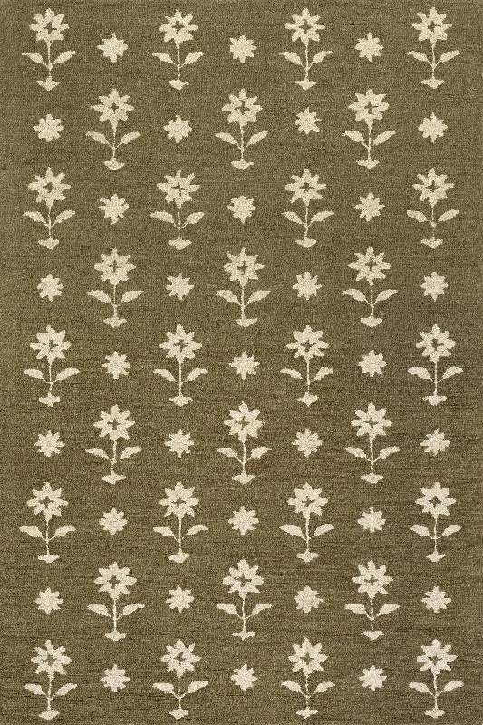 Ella Wool Rug | Olive Green