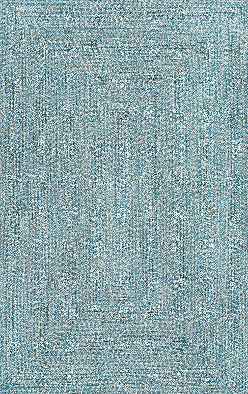 Everywhere Hand-Braided Indoor/Outdoor Rug | Aqua