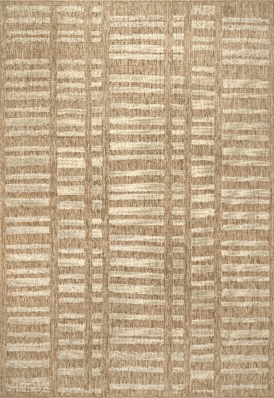 Faded Stripes Indoor/Outdoor Rug | Brown