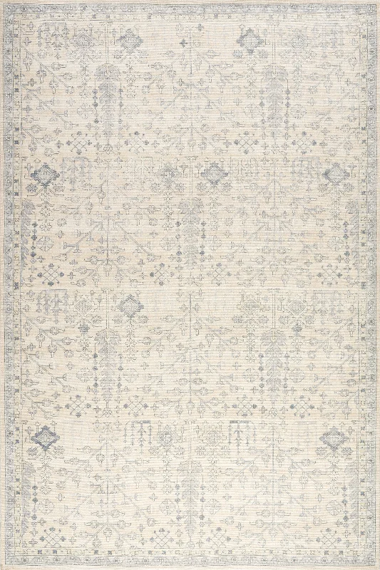 Flora Wool and Cotton Rug | Slate Blue