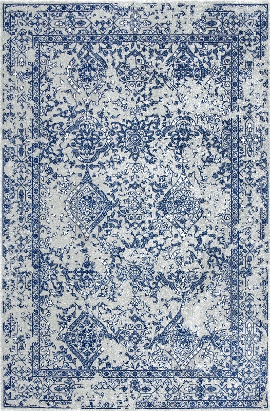 Floral Ornament Rug | Blue