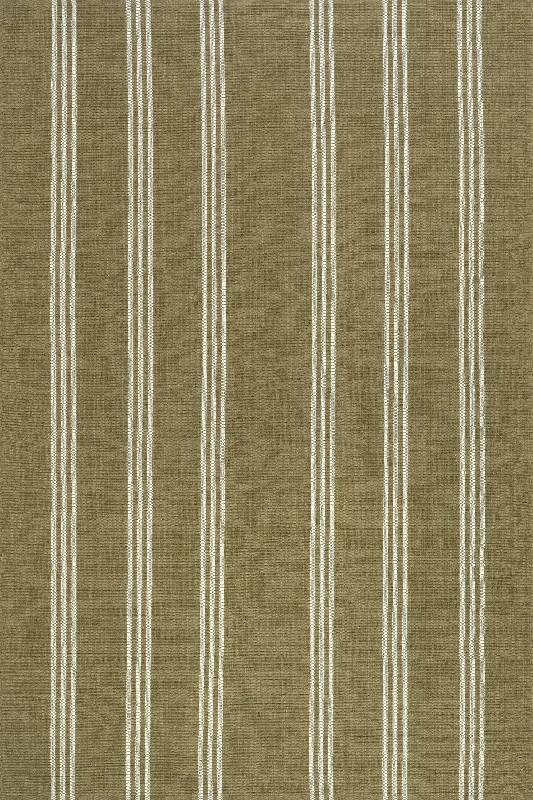 Hawthorn Striped Wool Rug | Olive Green