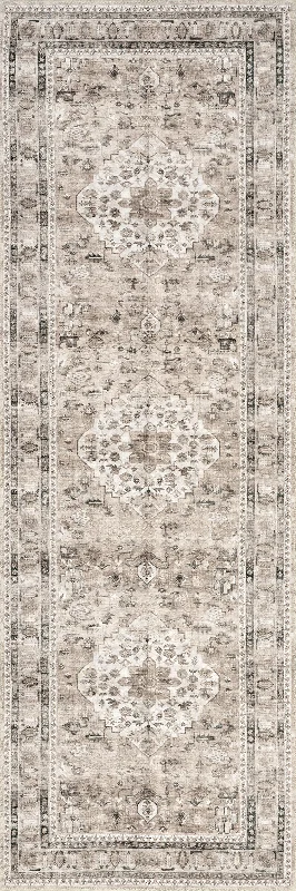 Keyara Spill Proof Washable Rug | Stone