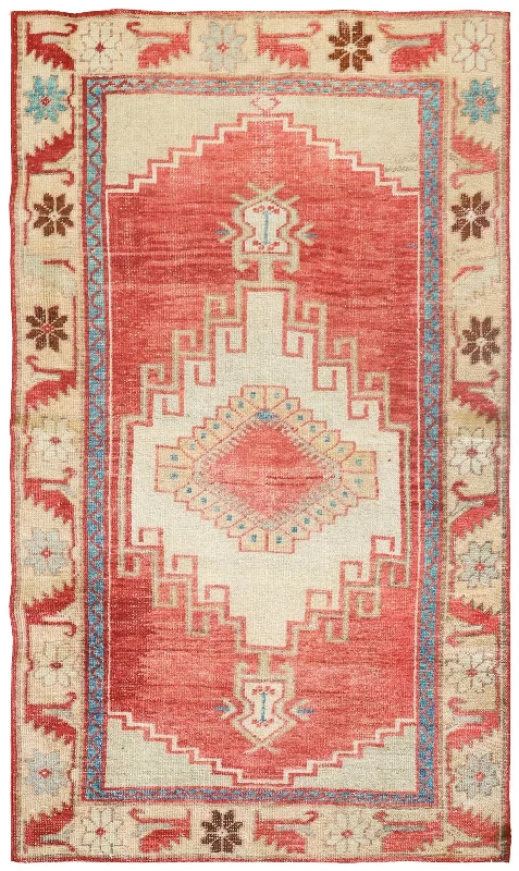 Vintage Konya Handwoven Tribal Rug, J75166