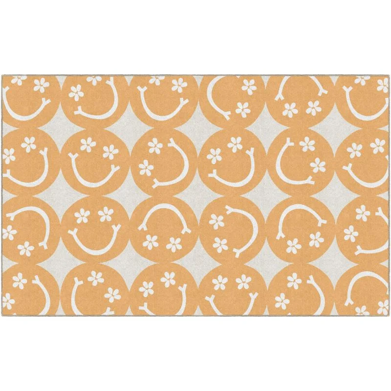 Large Happy Faces Classroom Rug