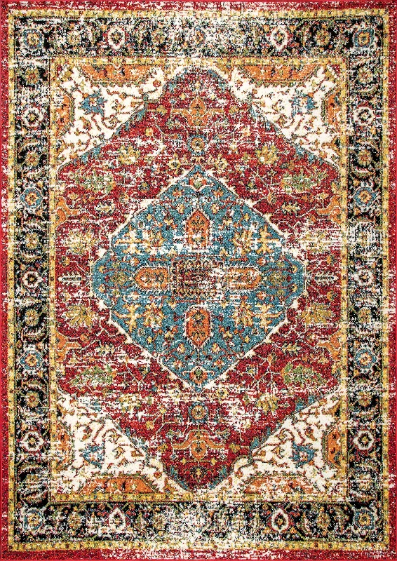 Olden Medallion Indoor/Outdoor Rug | Multicolor