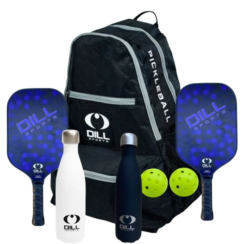 All In One Pickleball 2 Player Set with Backpack and Paddles