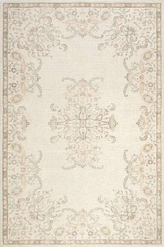 Princesa Medallion Wool and Cotton Rug | Beige