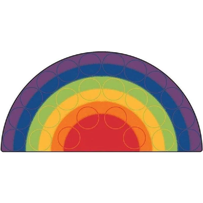 Rainbow Rows Semi-Circle Factory Second Rug