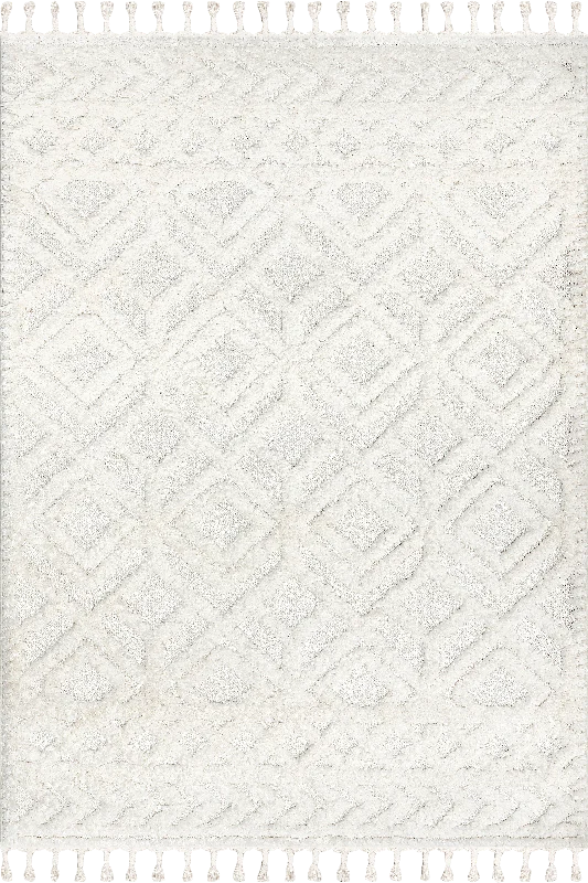 Ramira Raised Trellis Rug | Cream