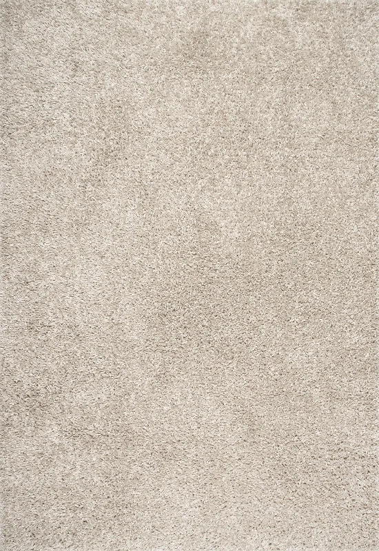 Sade Solid Shag Rug | Beige