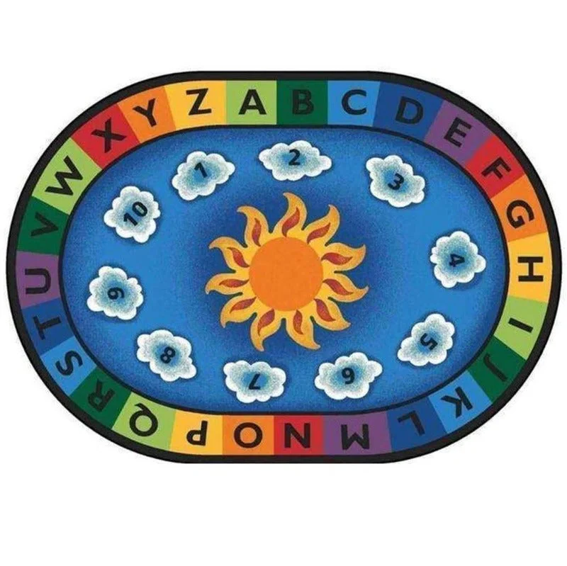 Sunny Day Learn and Play Oval Rug Factory Second