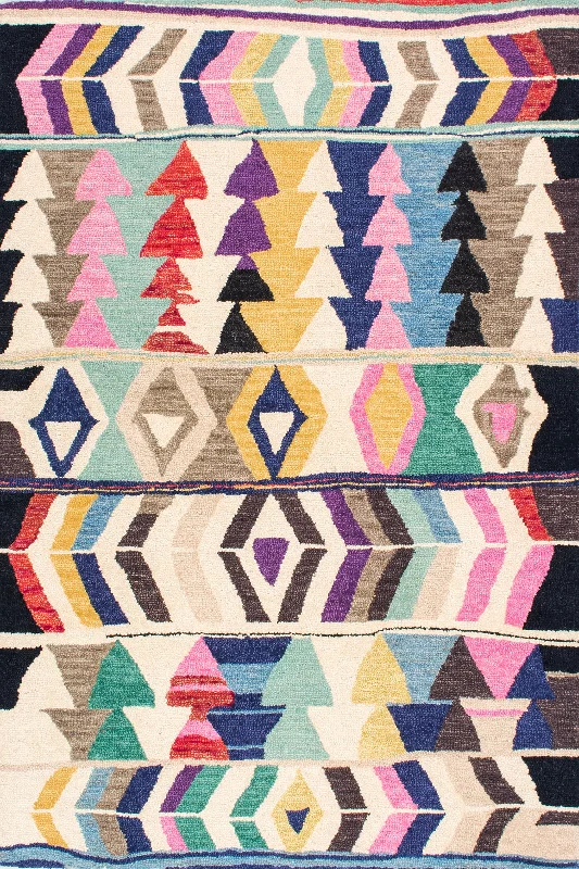 Wool Geometric Rug | Multicolor