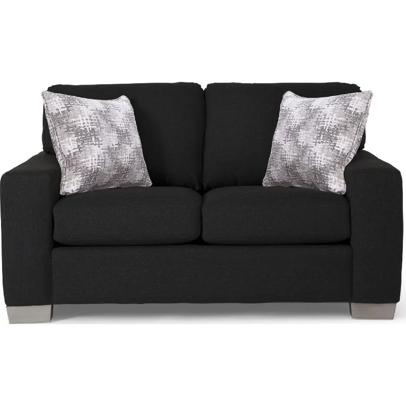 Alessandra Loveseat - Lecco Ebony/Games Taupe