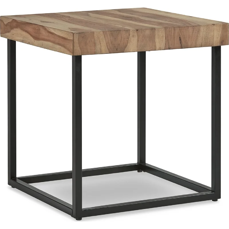 Bellwick End Table - Natural/Black