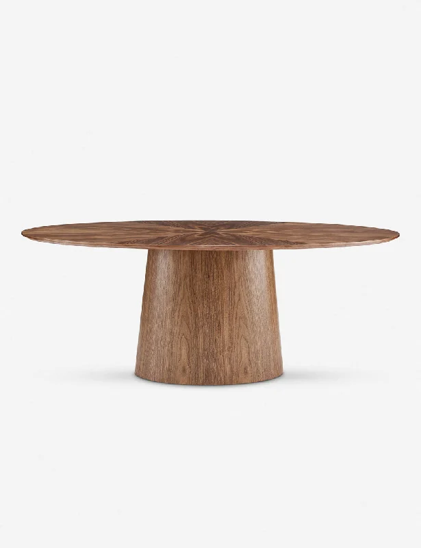 Beth Oval Dining Table, Brown