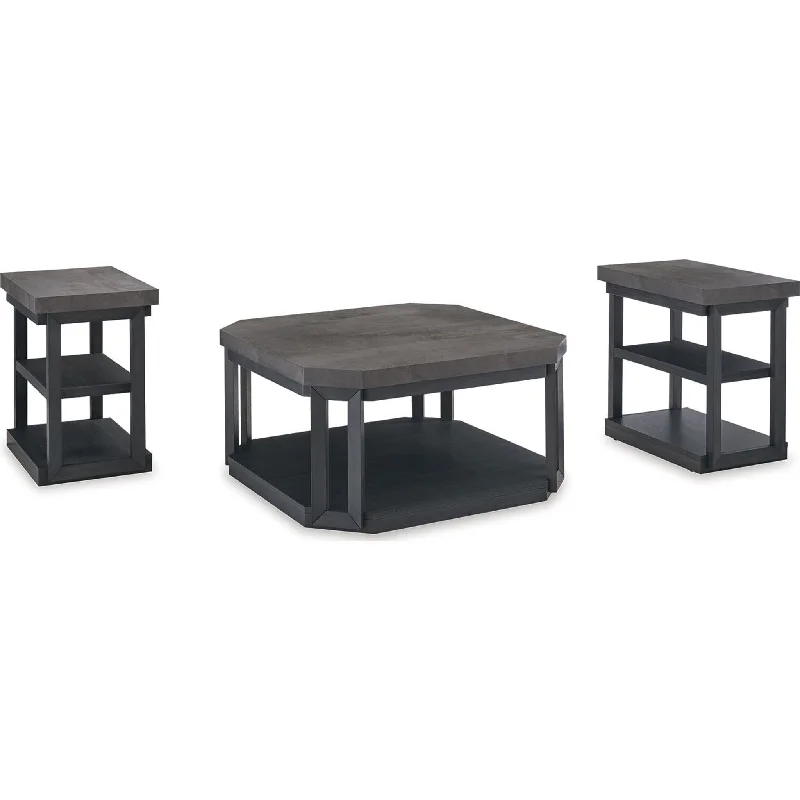 Bonilane 3 Pack Tables - Black/Gray