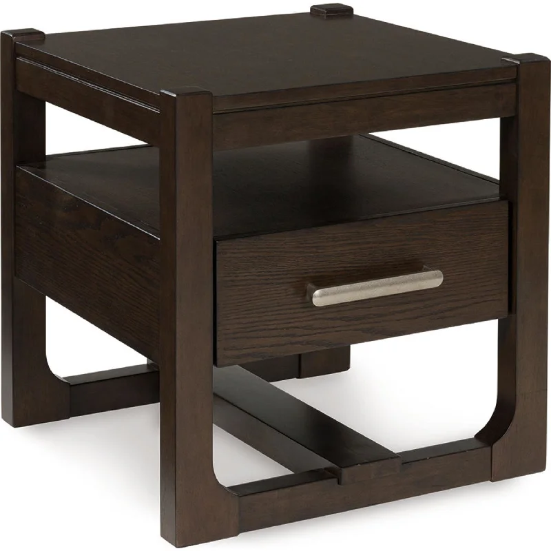 Breckington End Table - Dark Brown