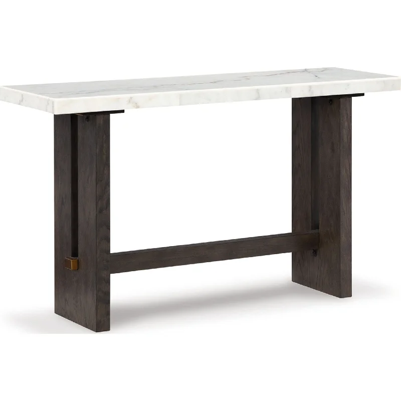 Burkhaus Sofa Table - White/Dark Brown