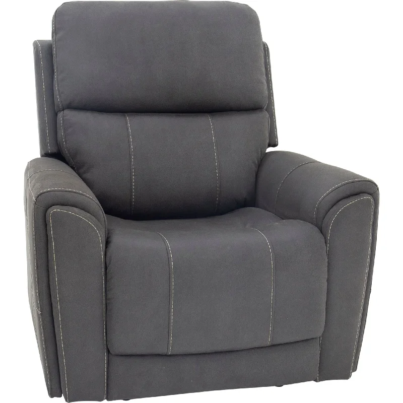 Damon Power Recliner - Stonewash Gunmetal