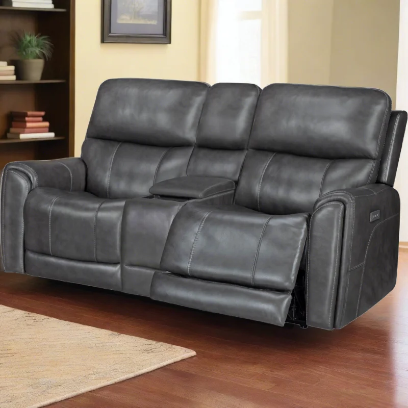 Damon Power Reclining Loveseat - Rainier Steel