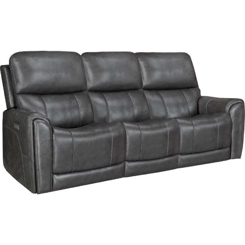 Damon Power Reclining Sofa - Rainier Steel